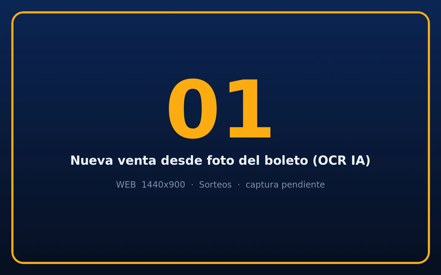Captura 01: nueva venta desde foto del boleto con OCR de IA