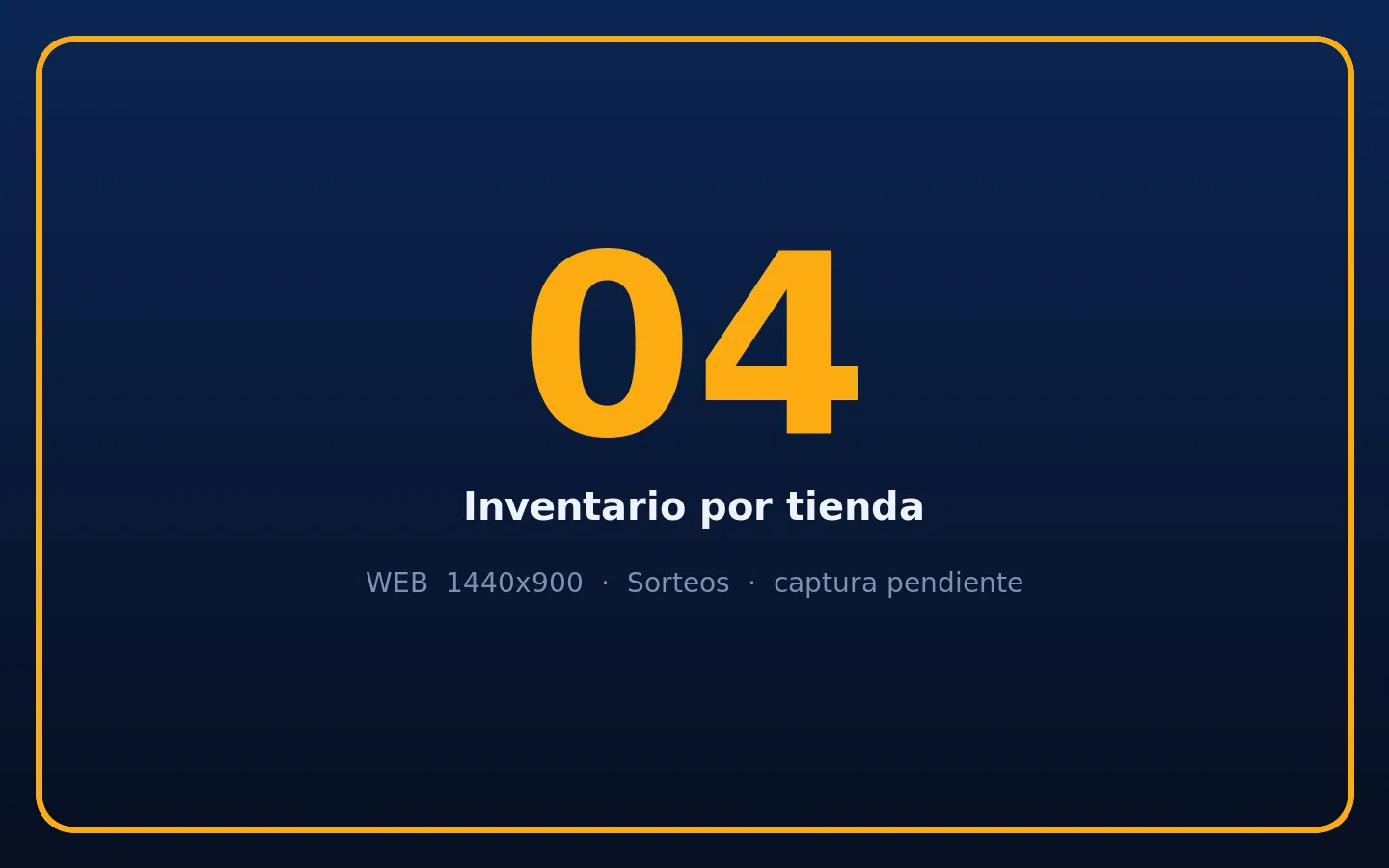 Captura 04: inventario de boletos por tienda