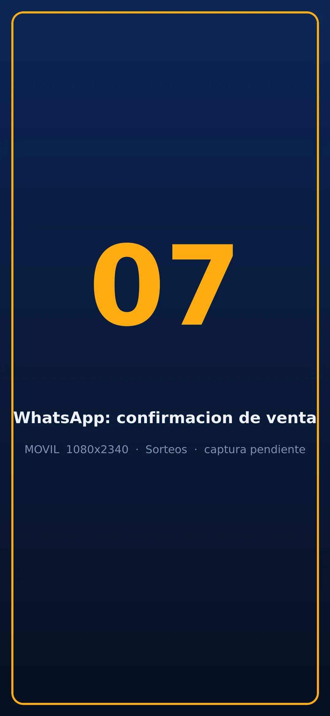 Captura 07: confirmación de venta por WhatsApp