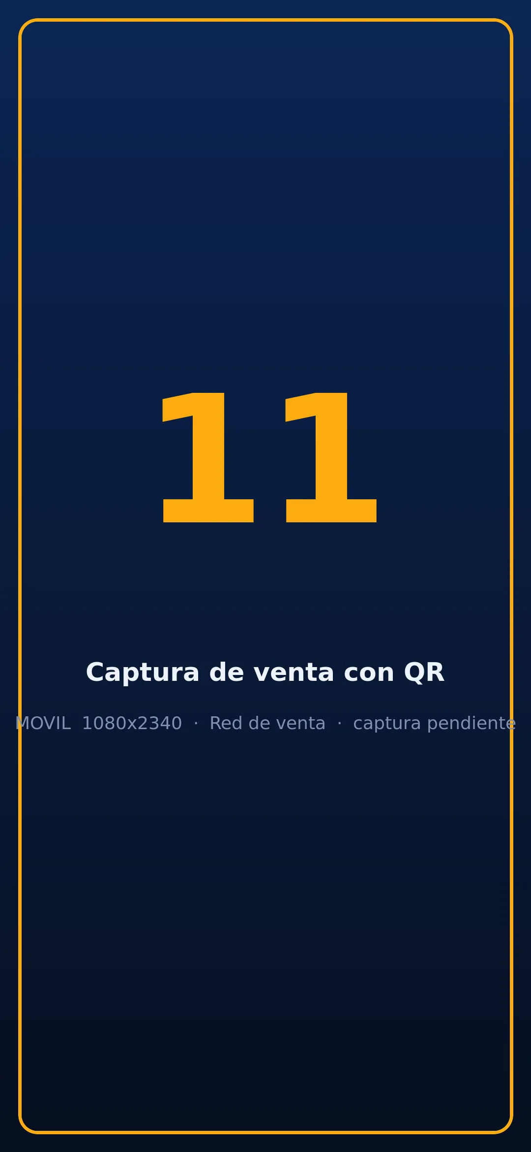 Captura 11: app móvil, captura de venta con código QR