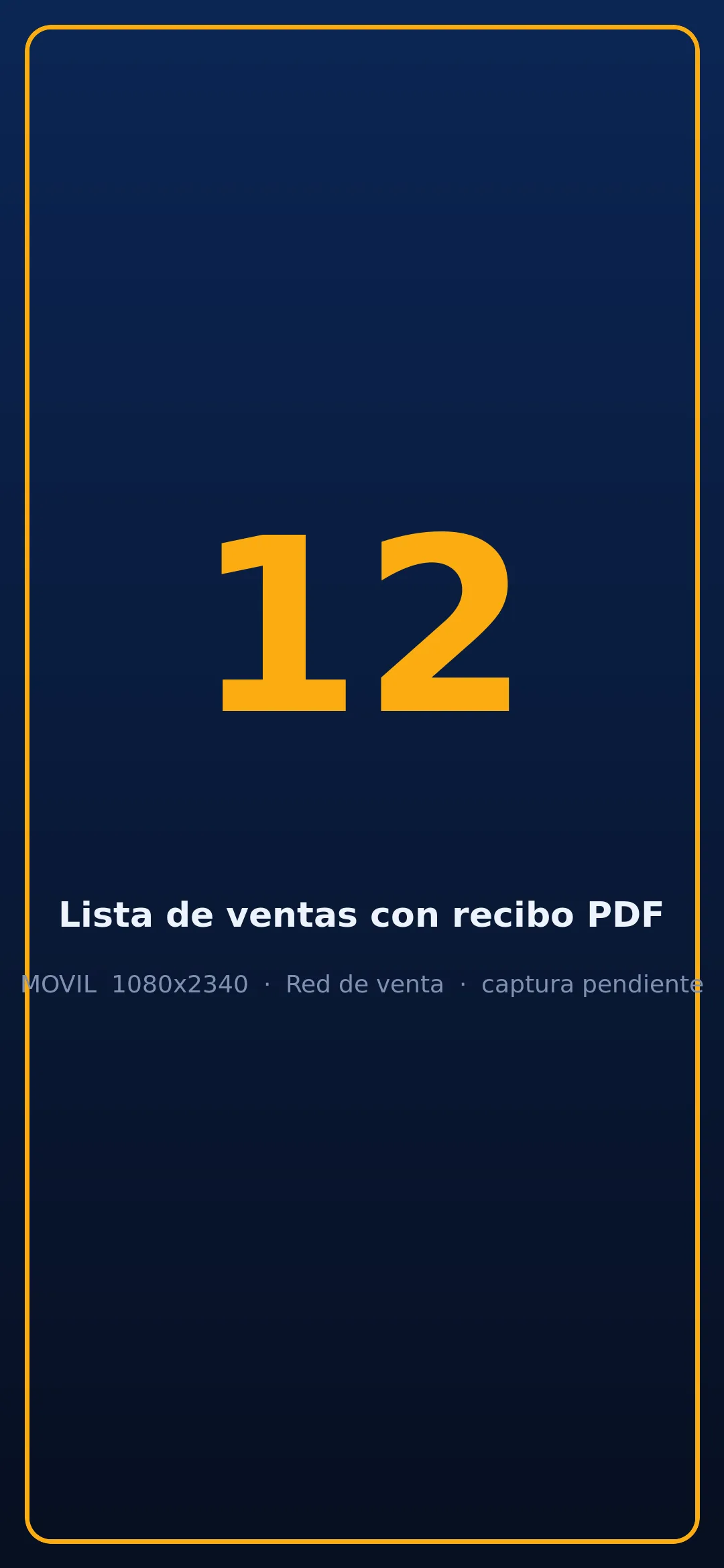 Captura 12: app móvil, lista de ventas con recibo PDF